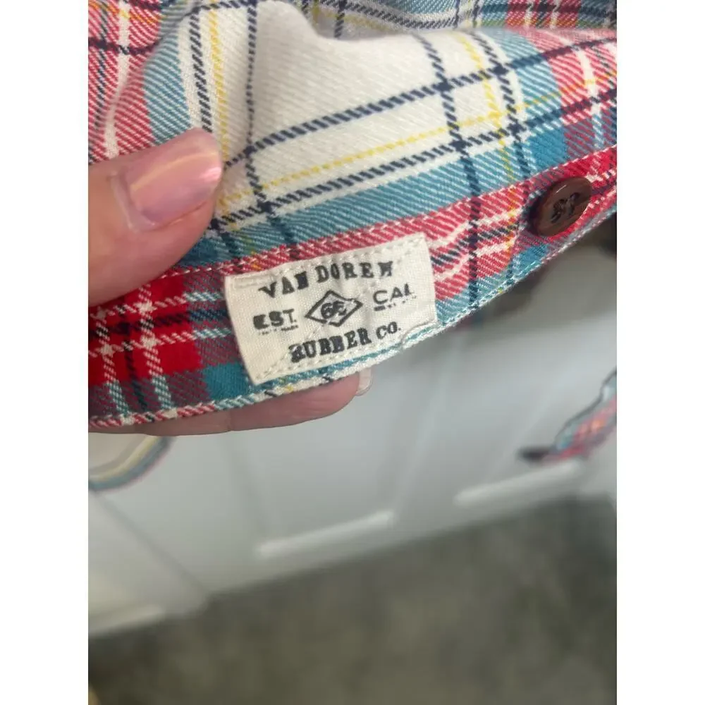 VANS Shirt Button Down, Size Large Plaid 100% Cotton Casual - Picture 4 of 6